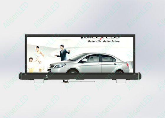 P2.5 صفحه نمایش LED تاکسی بالا صفحه نمایش تبلیغات تاکسی RGB در فضای باز روشنایی بالا 5000nits