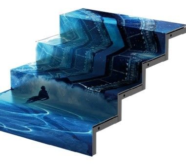 صفحه نمایش LED پله های داخلی با 600-3000cd / m2 روشنایی و 2200Kg حداکثر بارگذاری